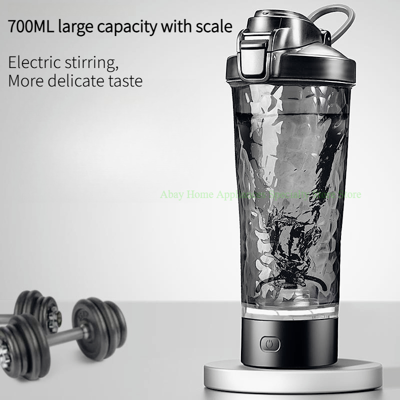 Nutrition And Fitness - 700ML Şarj Edilebilir Elektrikli Karıştırma Şişesi